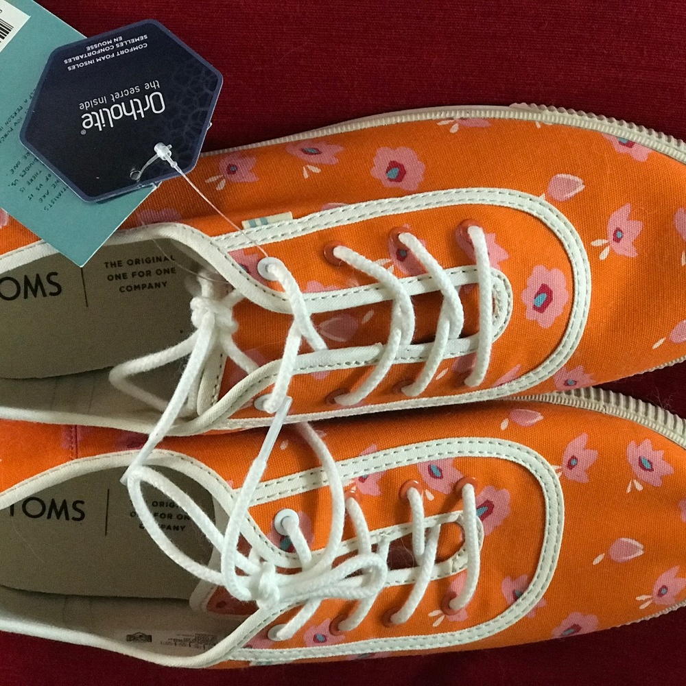 Toms Carmel Women's sneakers Orange Flowers